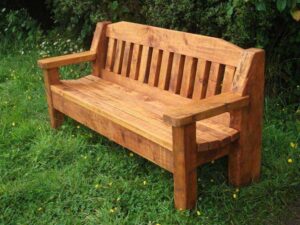 rustic bench outdoor seat